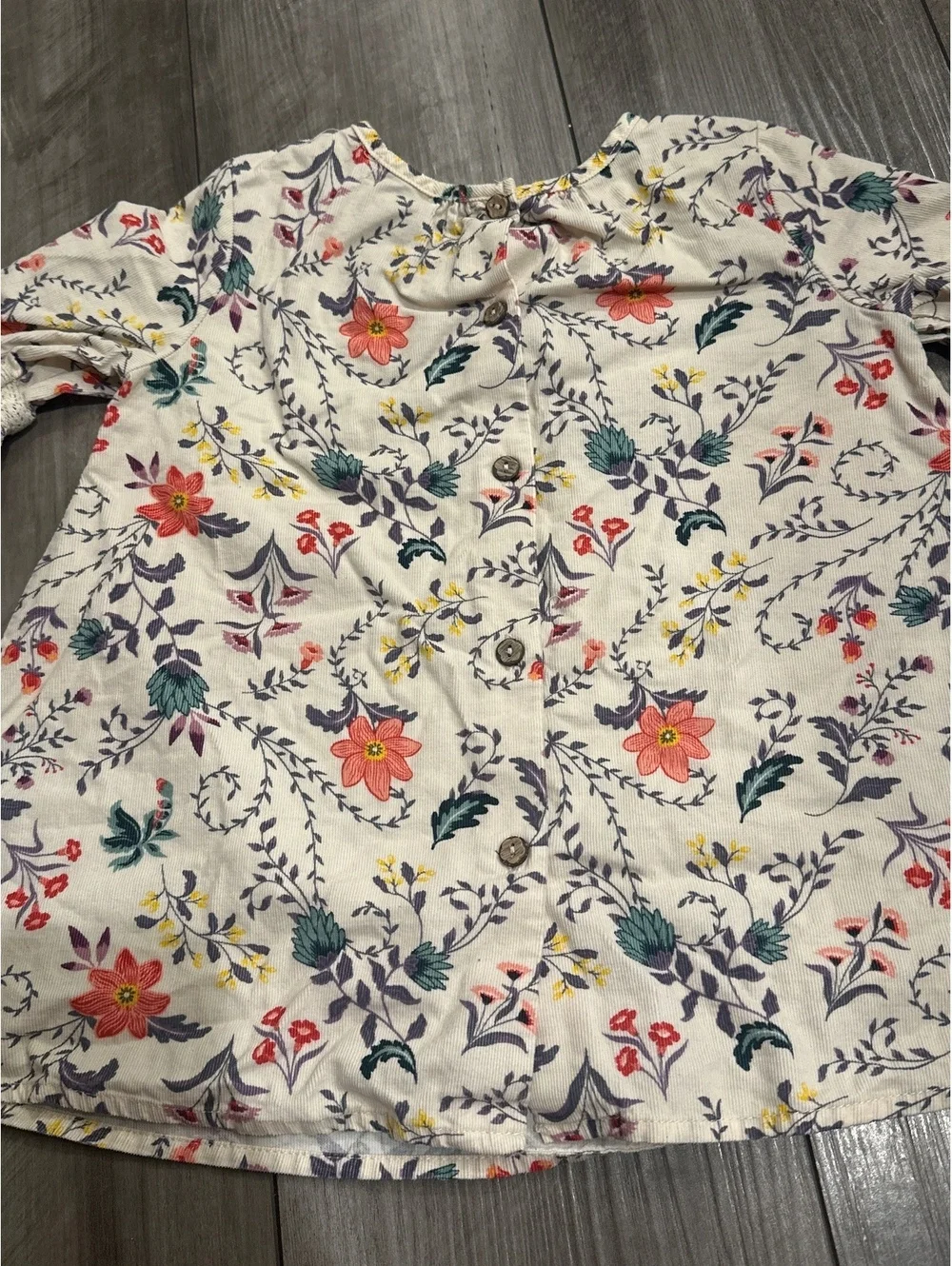 Cynthia Rowley 4t Cotton Corduroy Floral Thanksgiving/Fall Bell-Sleeve Dress